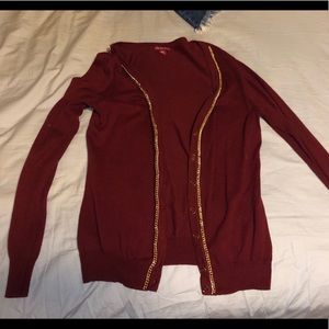 Maroon cardigan